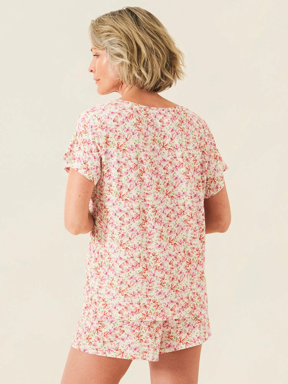 T-shirt & Short Pyjama Set - Antique Floral sold by Stripe & Stare product image thumbnail 5