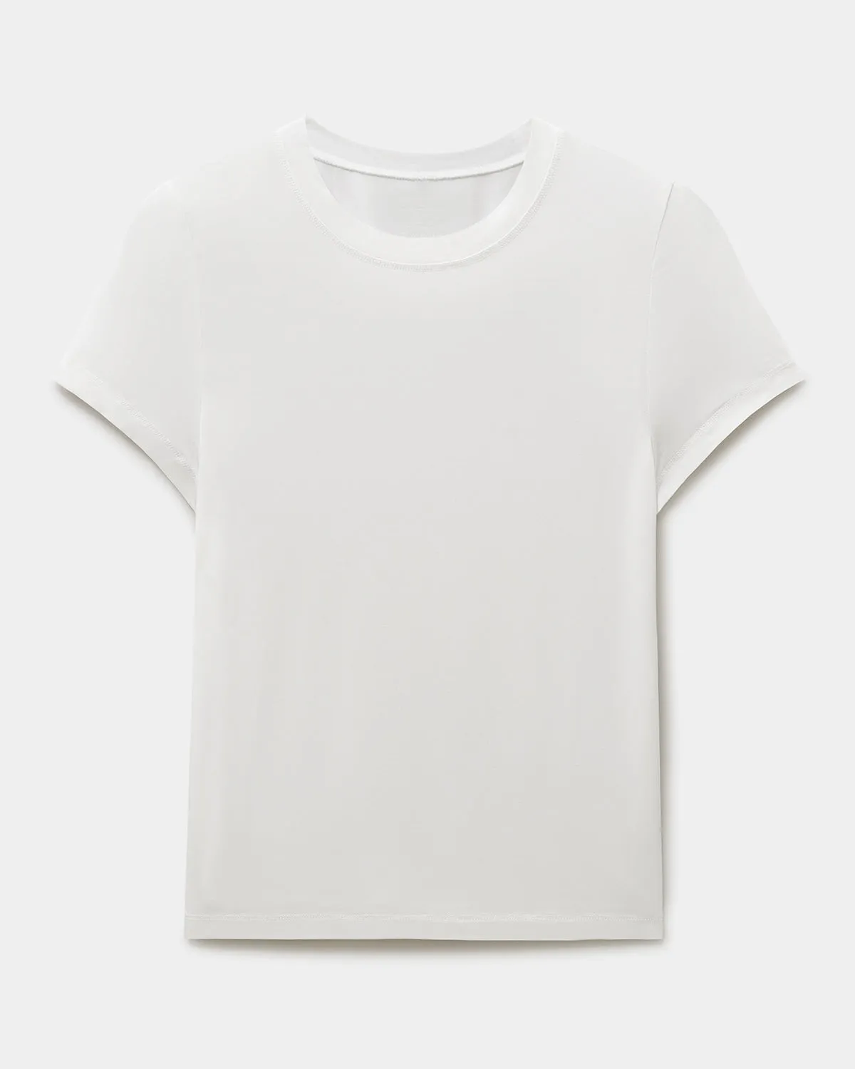 Short Sleeve Under Layer Top - White sold by Stripe & Stare