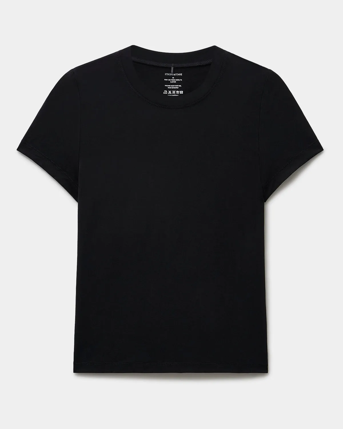 Short Sleeve Under Layer Top - Black sold by Stripe & Stare