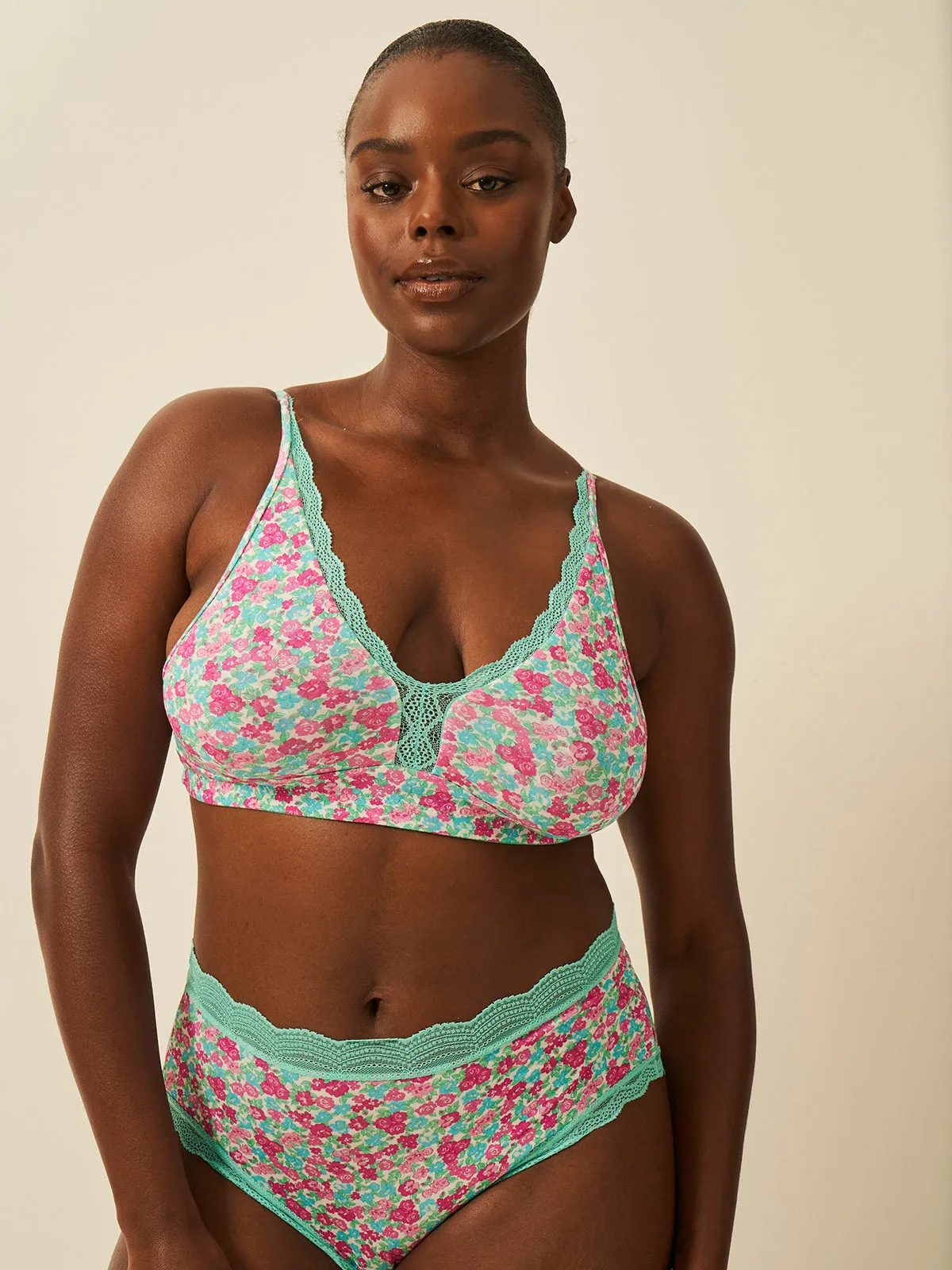 High Rise Knicker - Neon Meadow sold by Stripe & Stare product image thumbnail 4