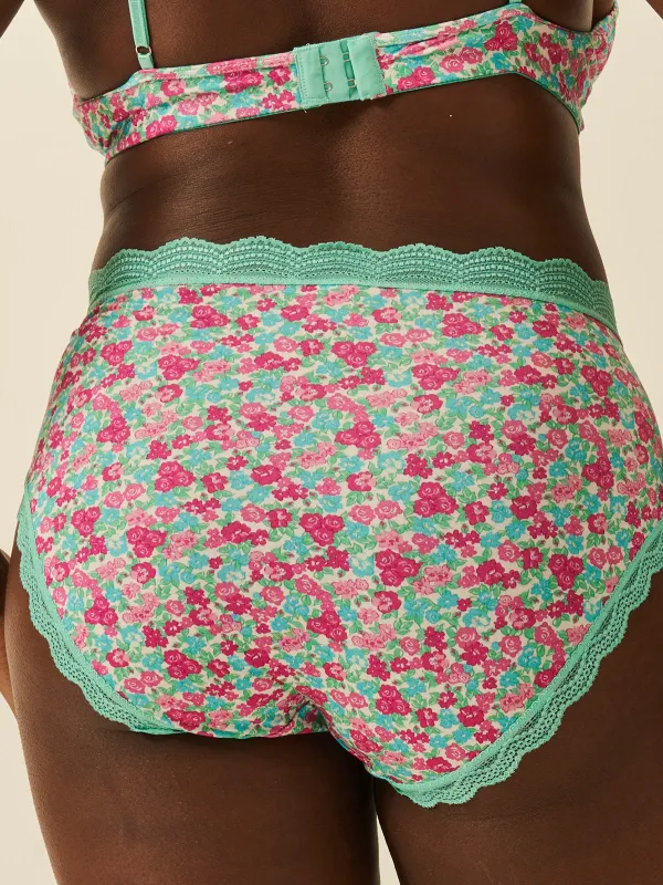 High Rise Knicker - Neon Meadow sold by Stripe & Stare