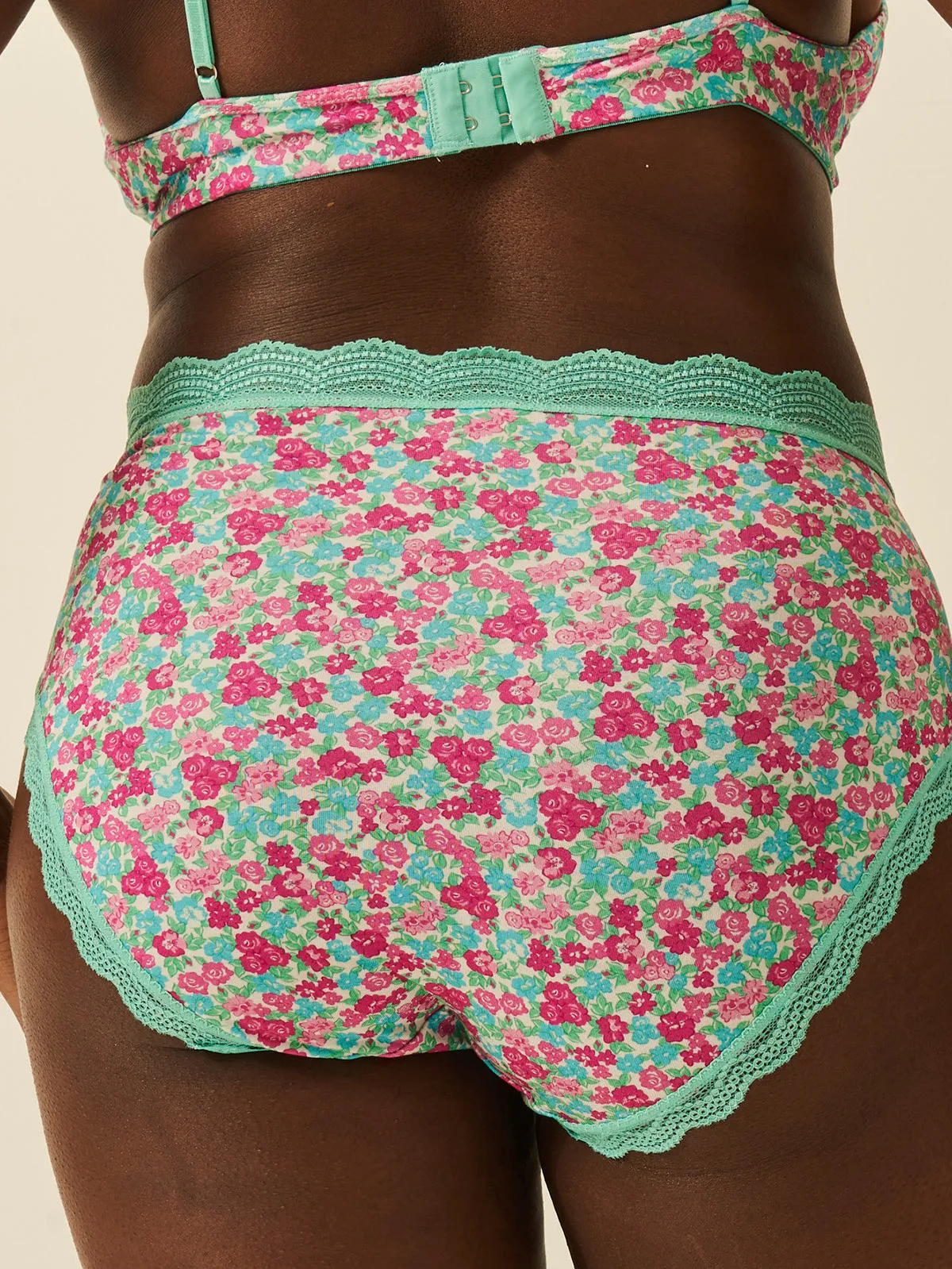 High Rise Knicker - Neon Meadow sold by Stripe & Stare