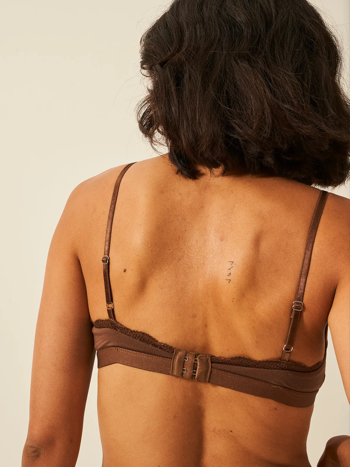 Crossover Bra - Chocolate sold by Stripe & Stare product image thumbnail 2
