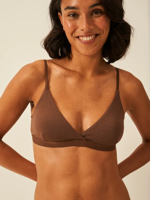 Crossover Bra - Chocolate sold by Stripe & Stare