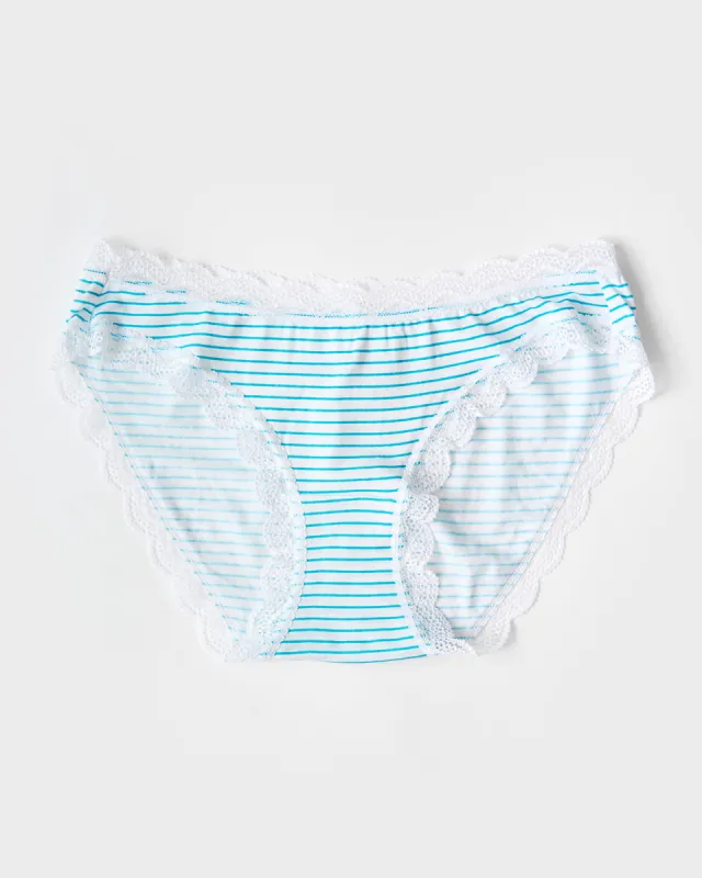 The Original Knicker - Blue Candy Stripe sold by Stripe & Stare