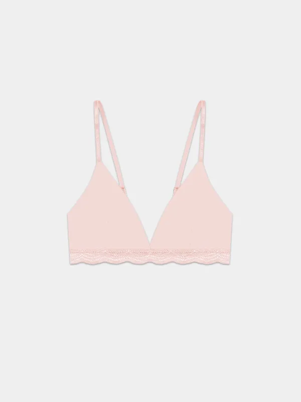 Triangle Lace Bra - Pink-a-Boo sold by Stripe & Stare