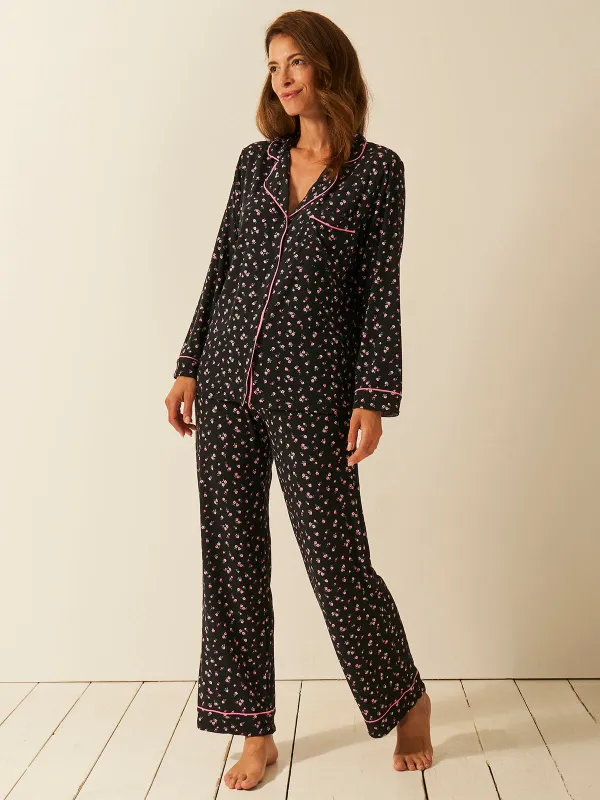 Long Pyjama Set - Rosebud sold by Stripe & Stare