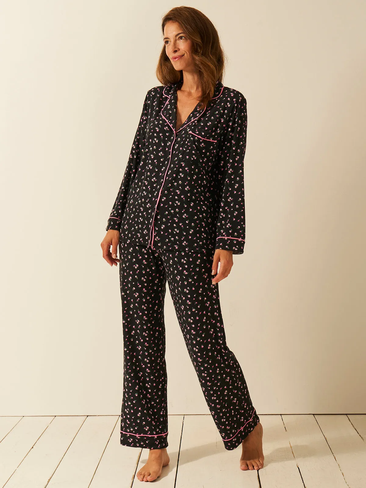 Long Pyjama Set - Rosebud sold by Stripe & Stare