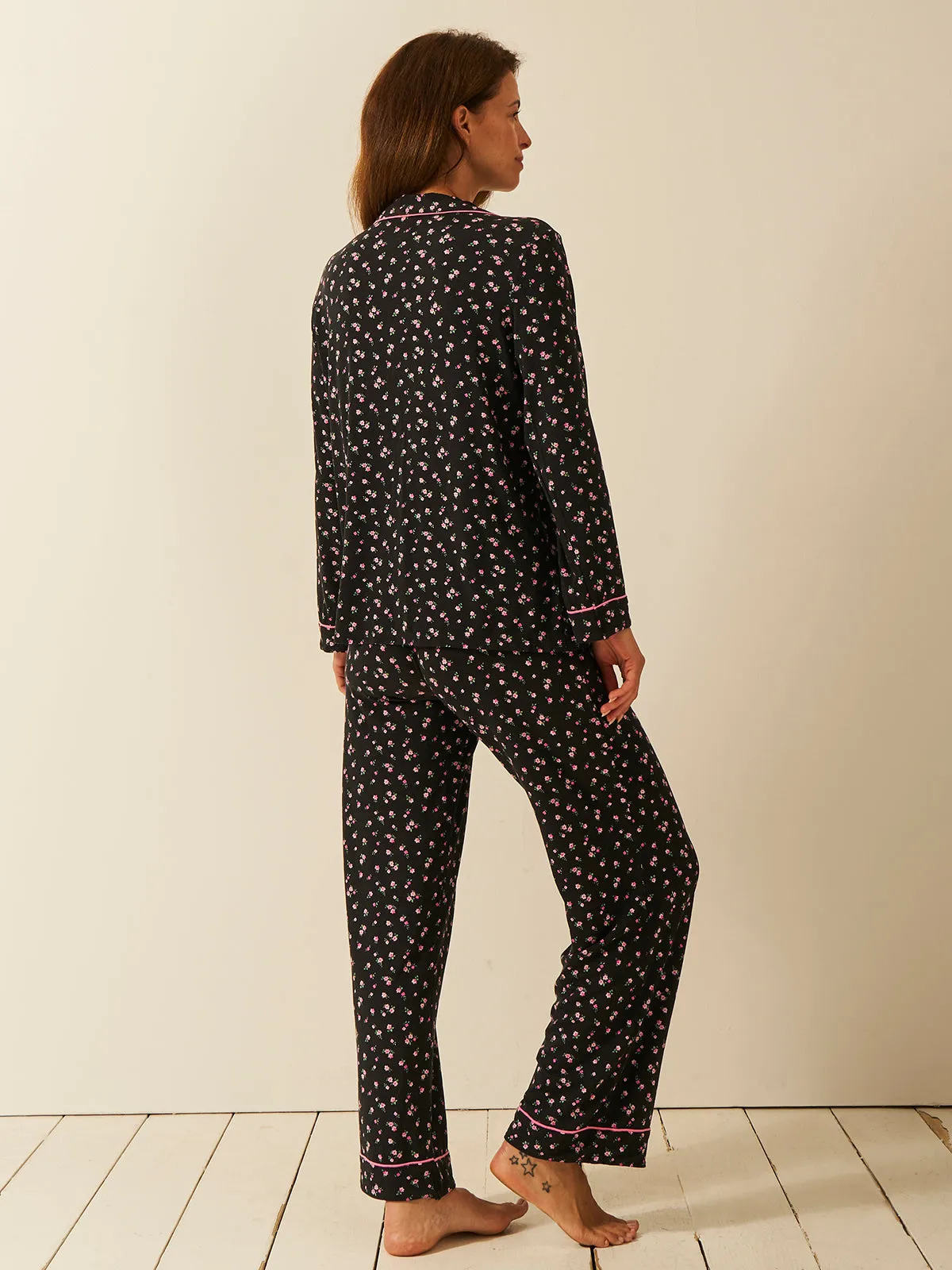 Long Pyjama Set - Rosebud sold by Stripe & Stare product image thumbnail 3