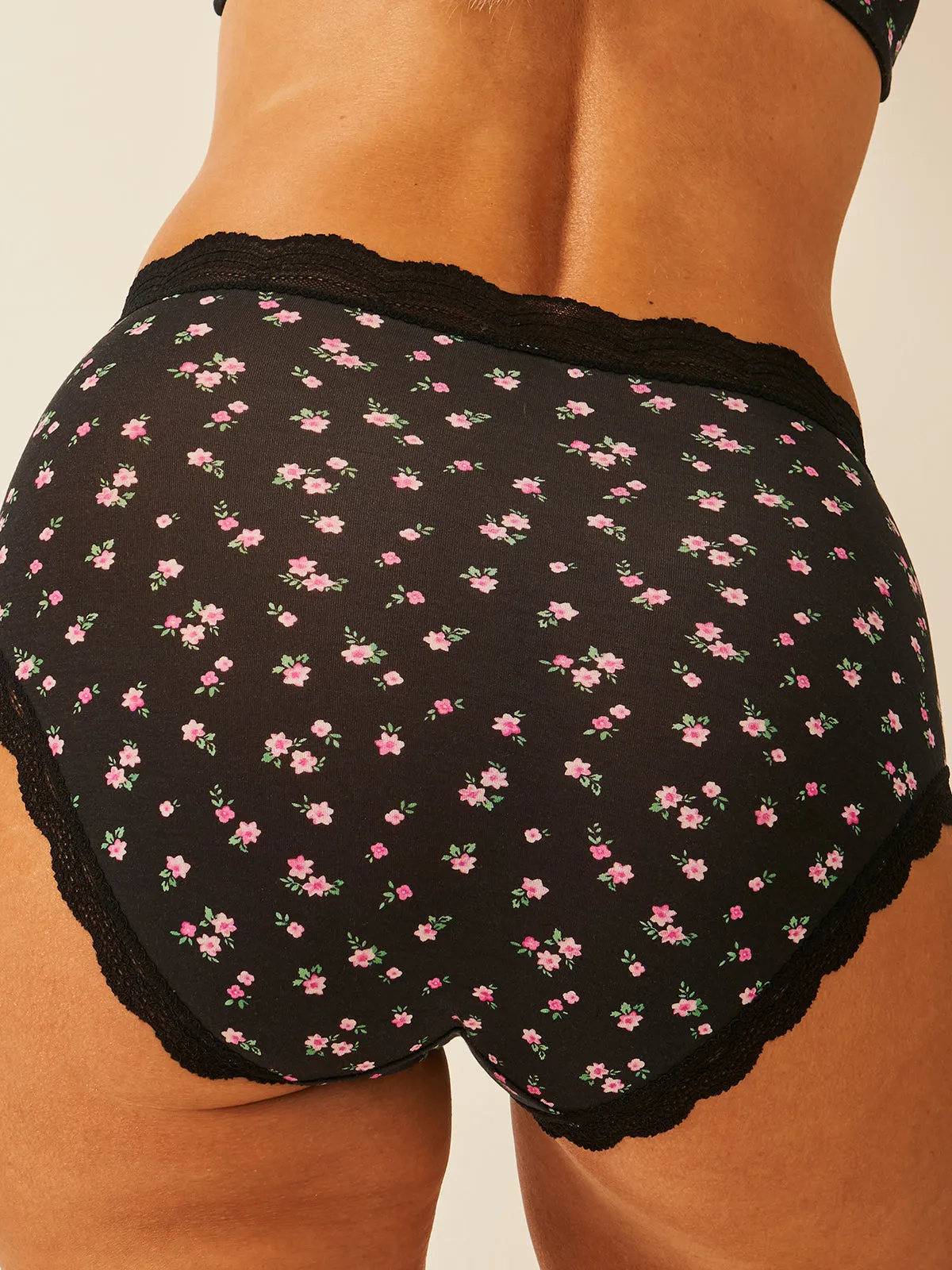 High Rise Knicker - Rosebud sold by Stripe & Stare