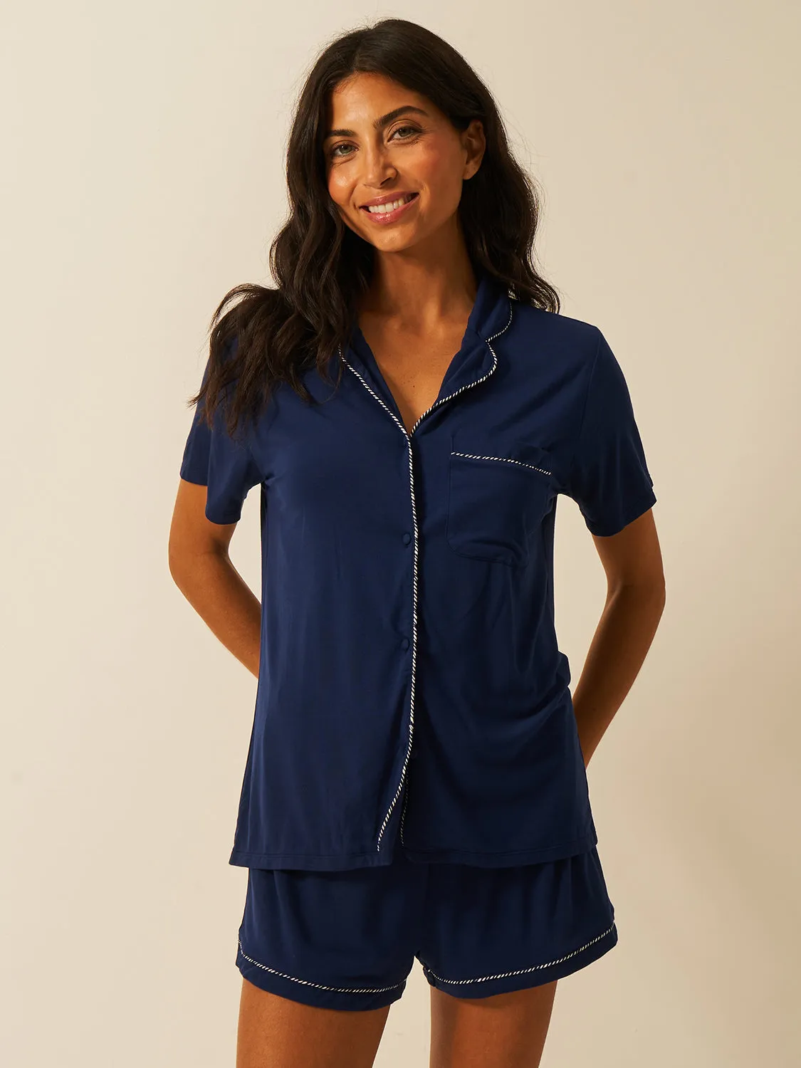 Short Pyjama Set - Ocean sold by Stripe & Stare product image thumbnail 4