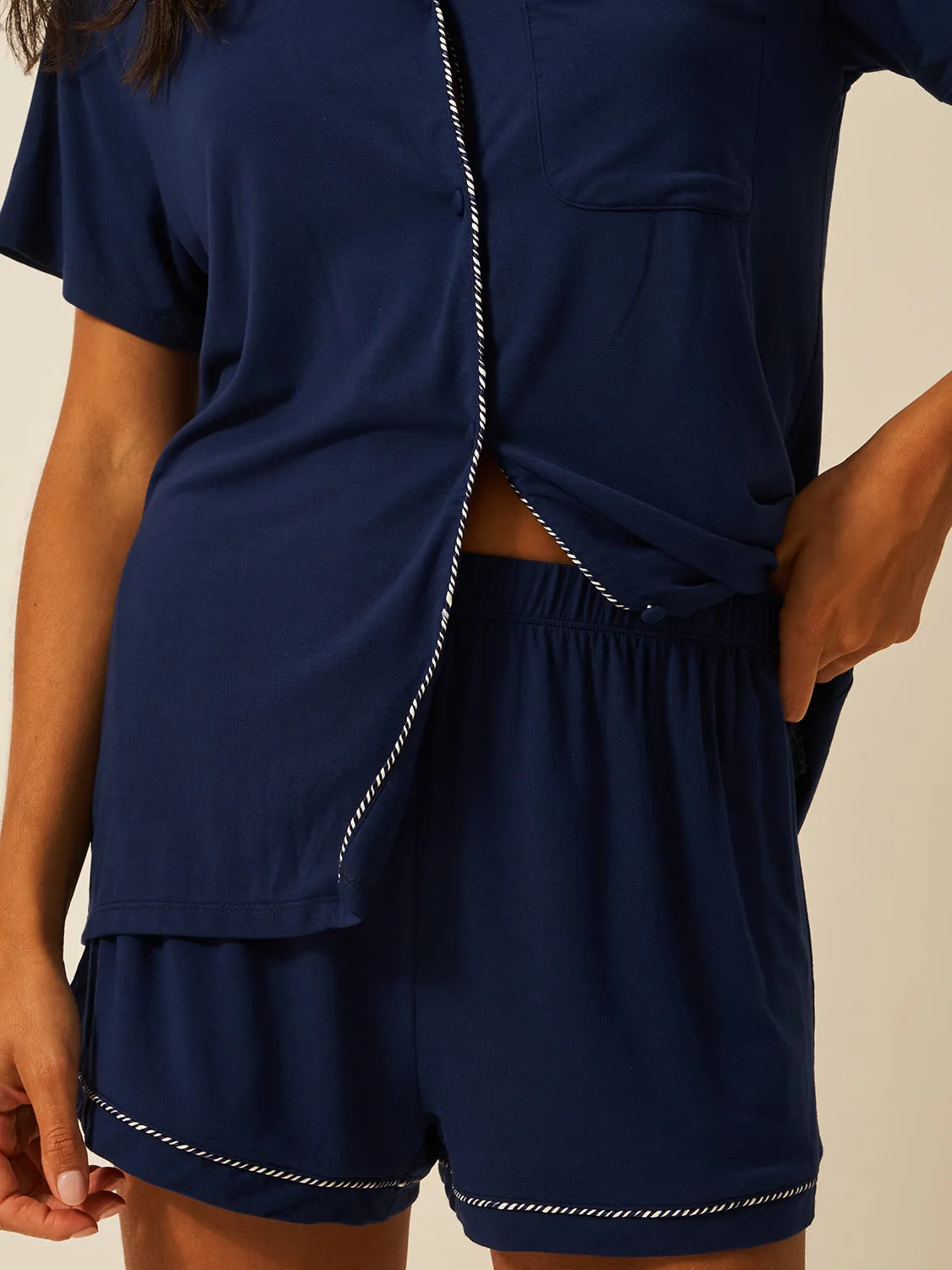 Short Pyjama Set - Ocean sold by Stripe & Stare product image thumbnail 2