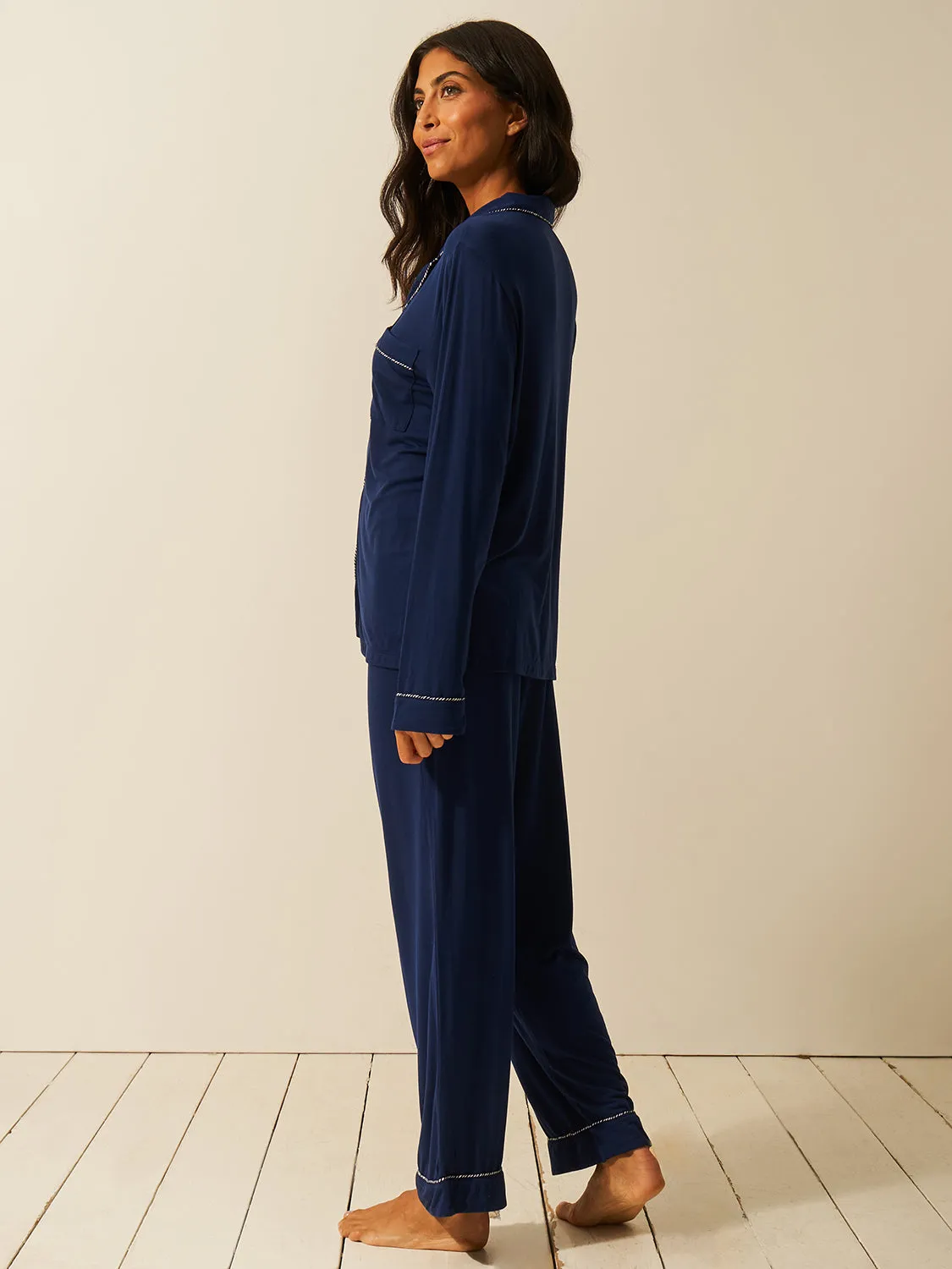 Long Pyjama Set - Ocean sold by Stripe & Stare product image thumbnail 3