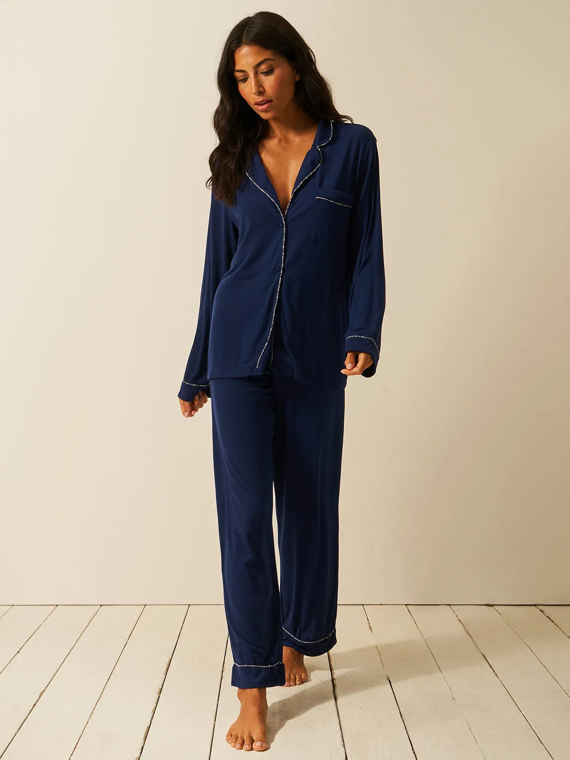Long Pyjama Set - Ocean sold by Stripe & Stare