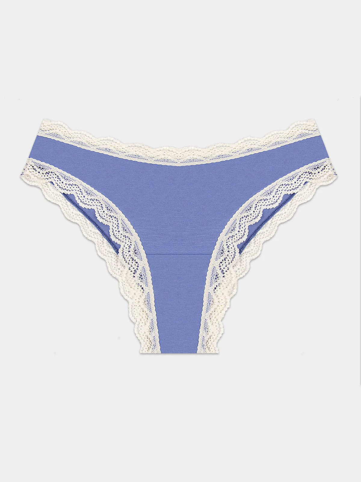 Brazilian Knicker - Denim Blue & Buttercream sold by Stripe & Stare product image thumbnail 5