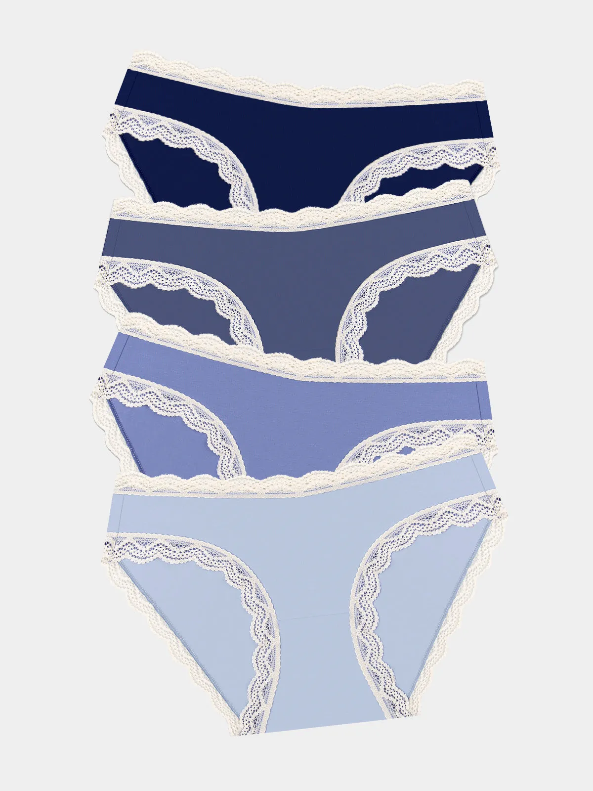 The Original Knicker Four Pack - Denim Blues sold by Stripe & Stare