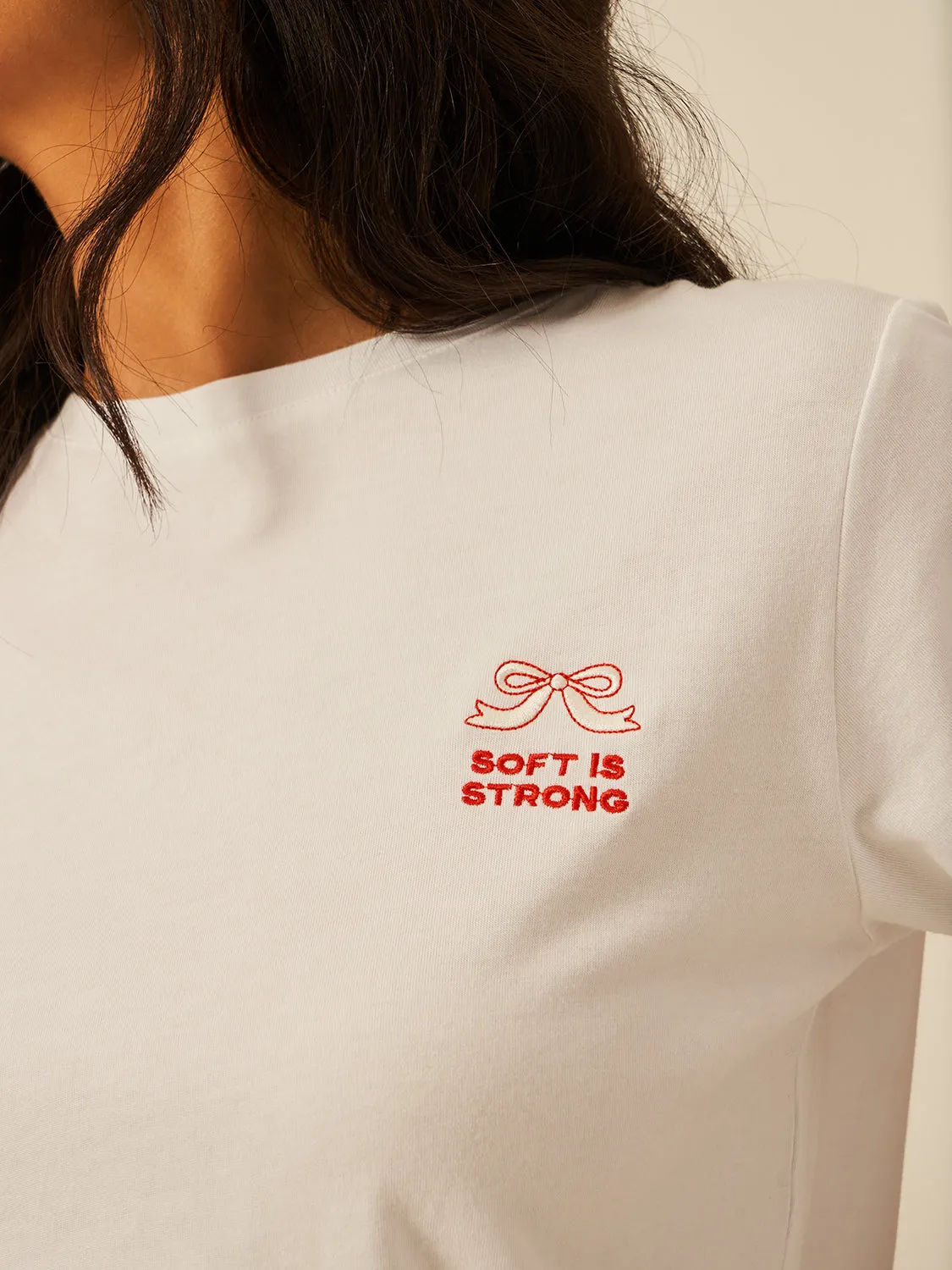 Buy Women Built X S&S Slouchy T-Shirt - Soft is Strong sold by Stripe & Stare product image thumbnail 2