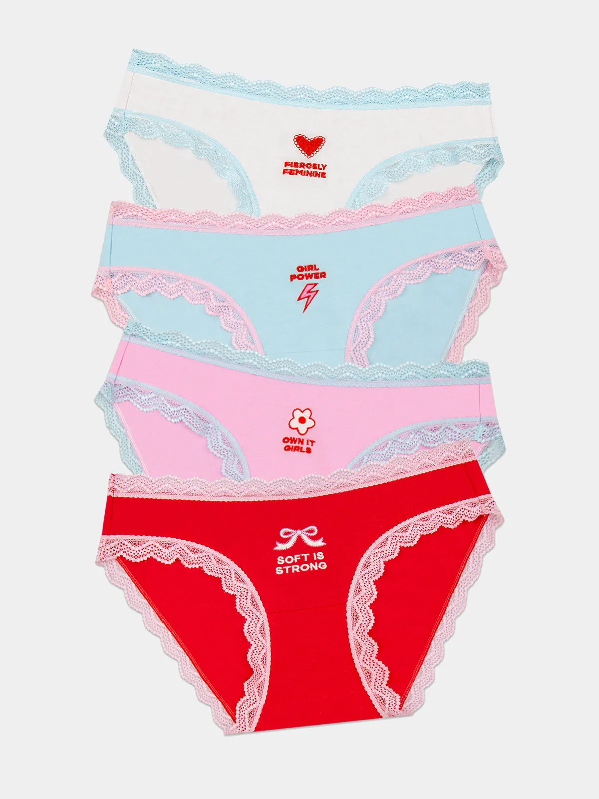 Buy Women Built X S&S Original Knicker Four Pack - Soft is Strong sold by Stripe & Stare