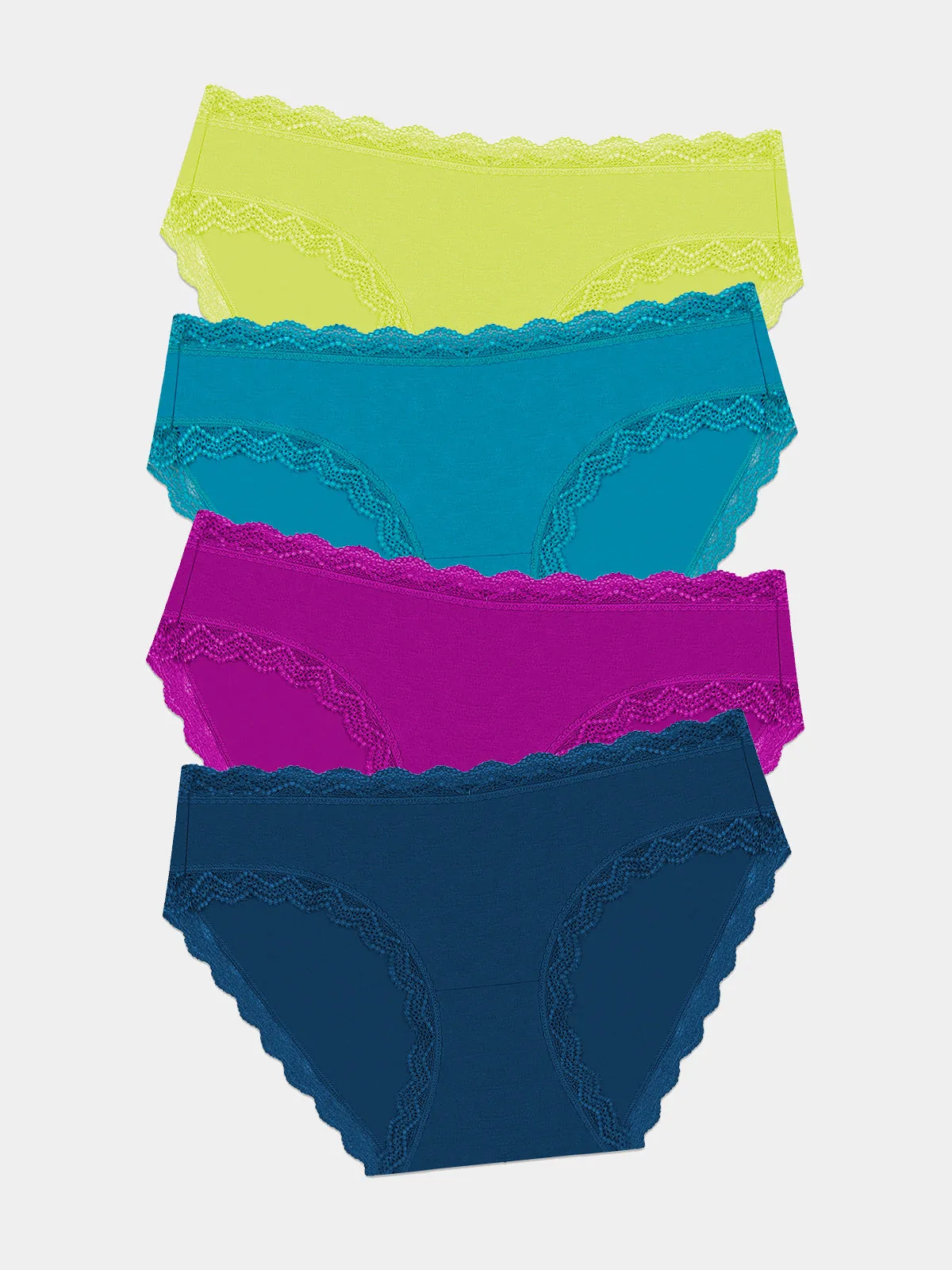 The Original Knicker Four Pack - Peacock sold by Stripe & Stare