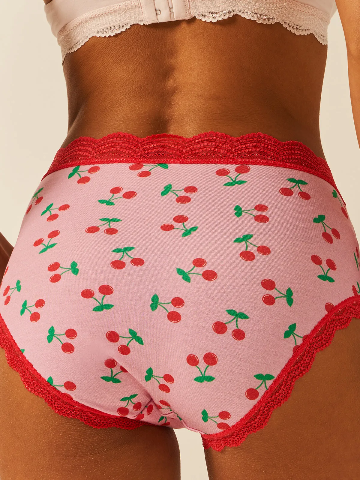 High Rise Knicker Four Pack - Cherryade sold by Stripe & Stare product image thumbnail 5