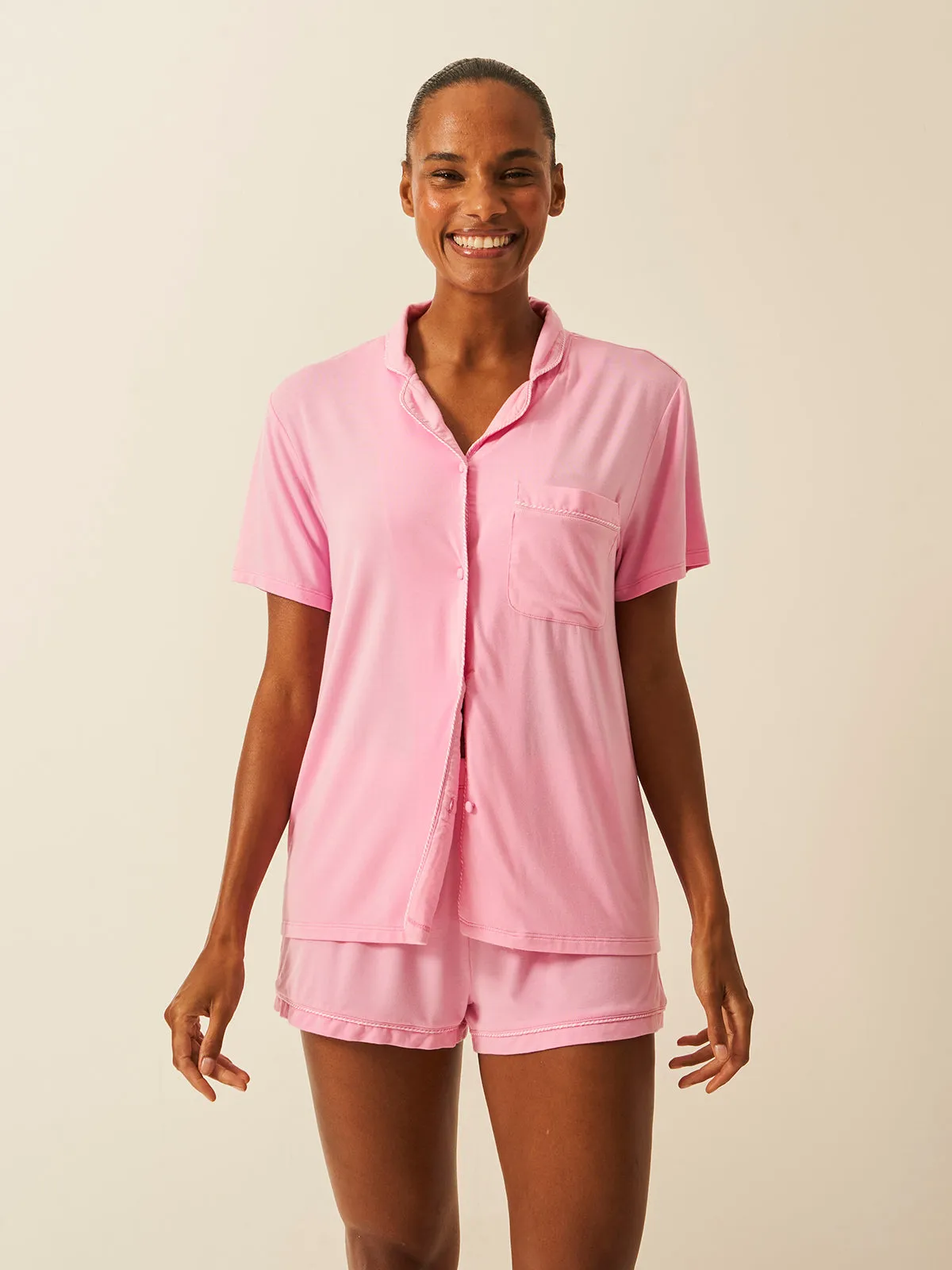 Short Pyjama Set - Candyfloss sold by Stripe & Stare product image thumbnail 5