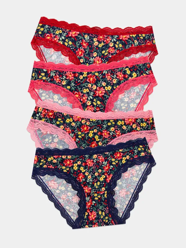 The Original Knicker Four Pack - Cherry Bloom sold by Stripe & Stare