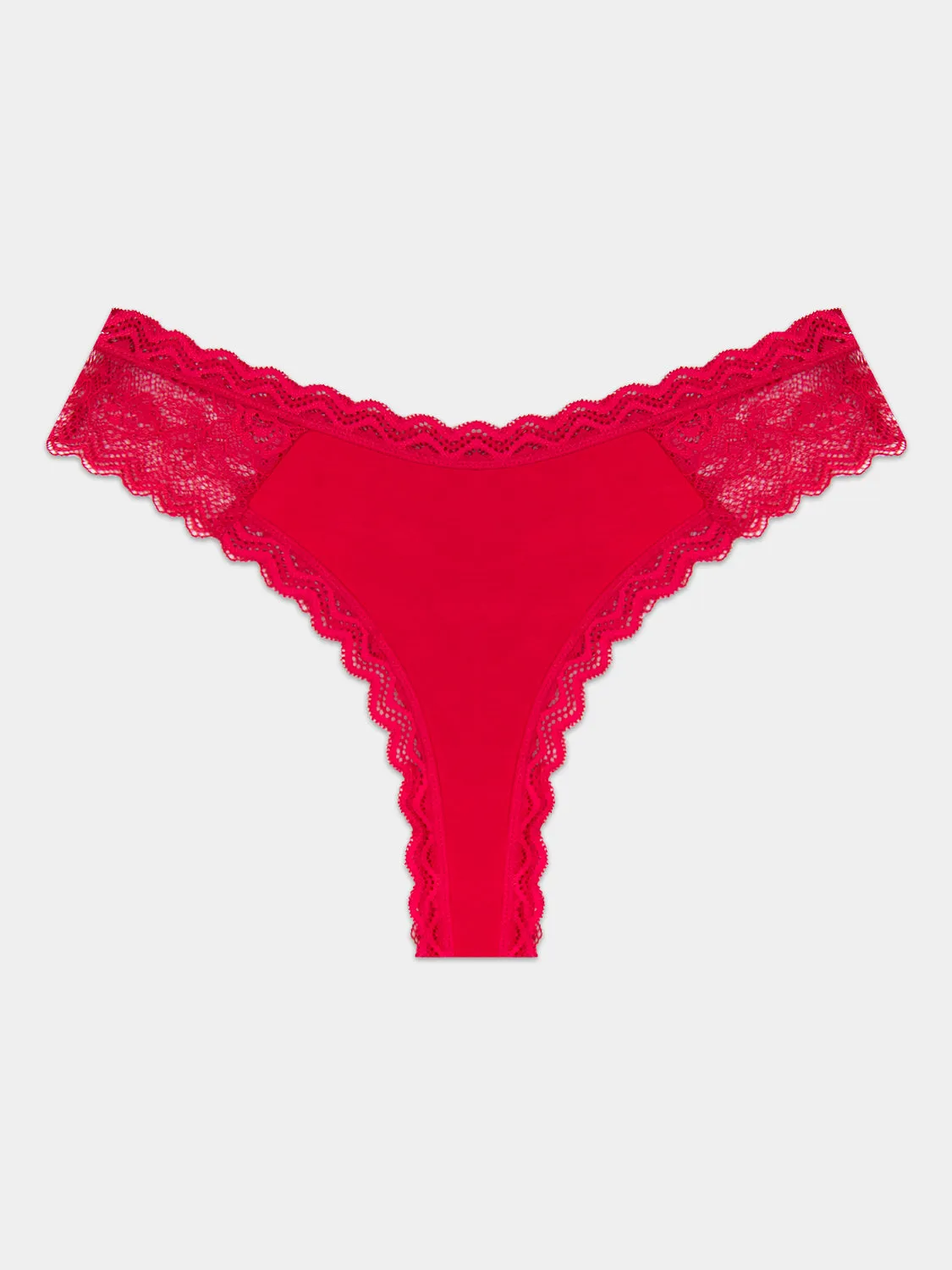 Eco Lace Thong - Lipstick Red sold by Stripe & Stare product image thumbnail 5