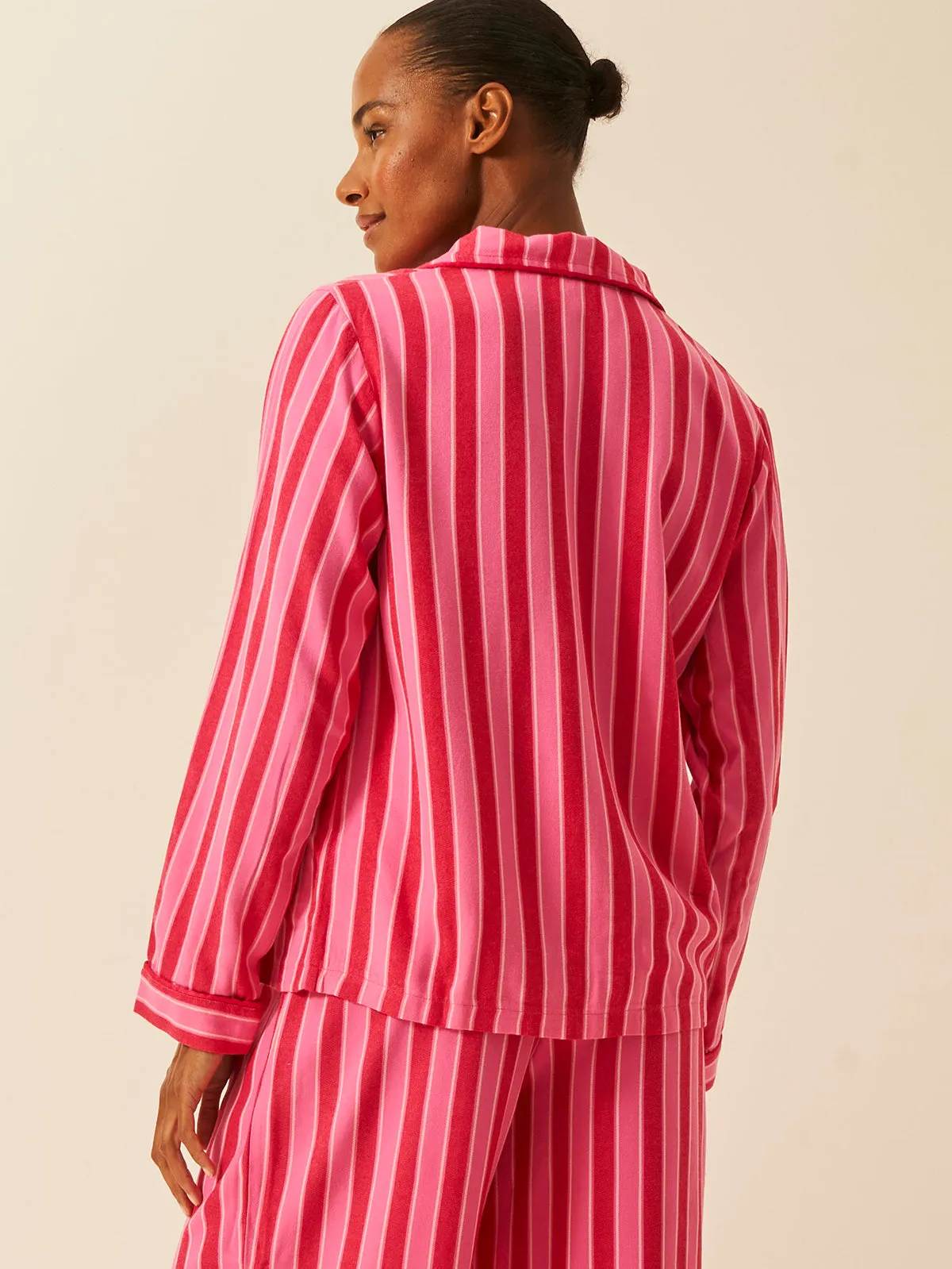 Soft Brushed Woven Pyjama Top - Candy Pop Stripe sold by Stripe & Stare product image thumbnail 2