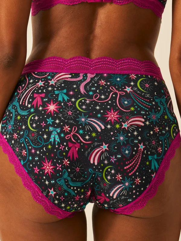 High Rise Knicker - Sparkling Skies sold by Stripe & Stare