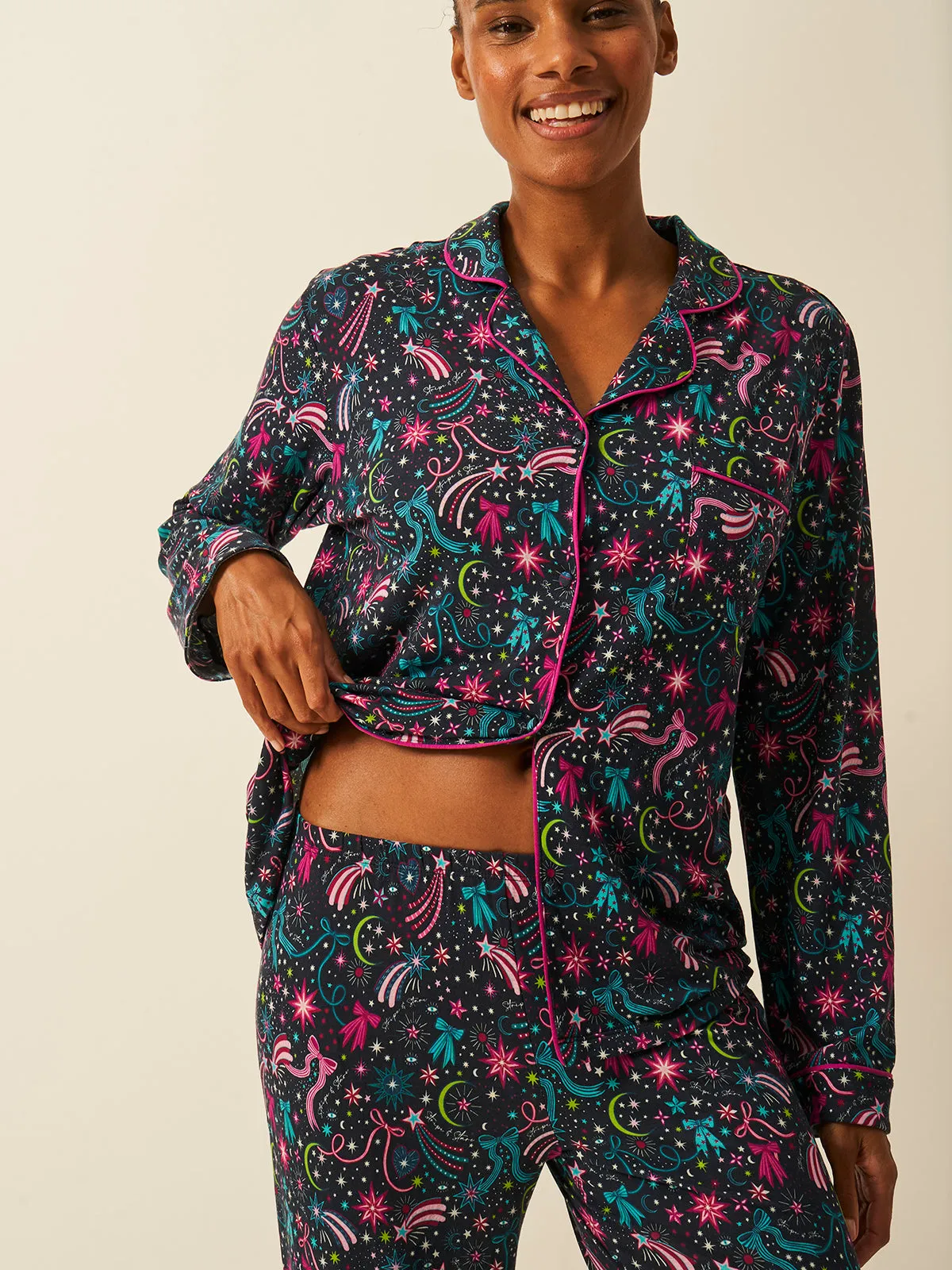 Long Pyjama Set - Sparkling Skies sold by Stripe & Stare product image thumbnail 4