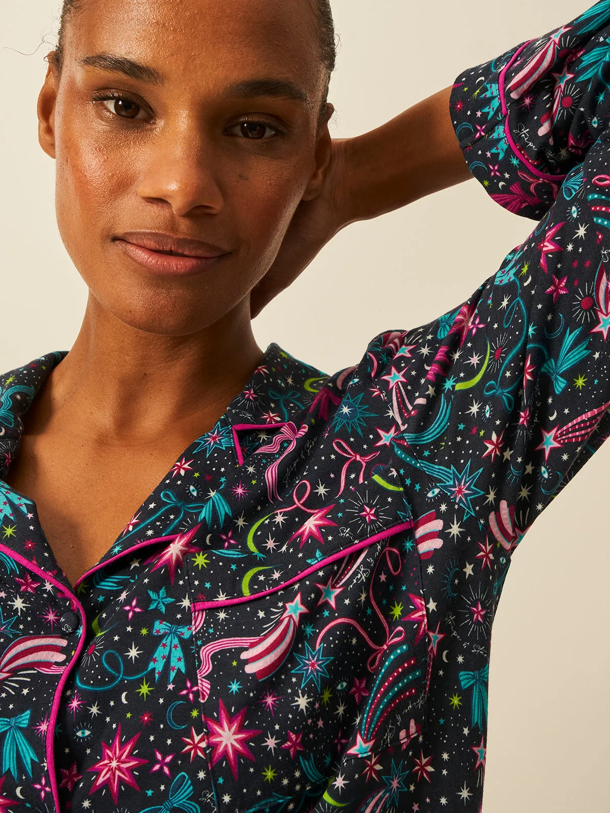 Long Pyjama Set - Sparkling Skies sold by Stripe & Stare product image thumbnail 5