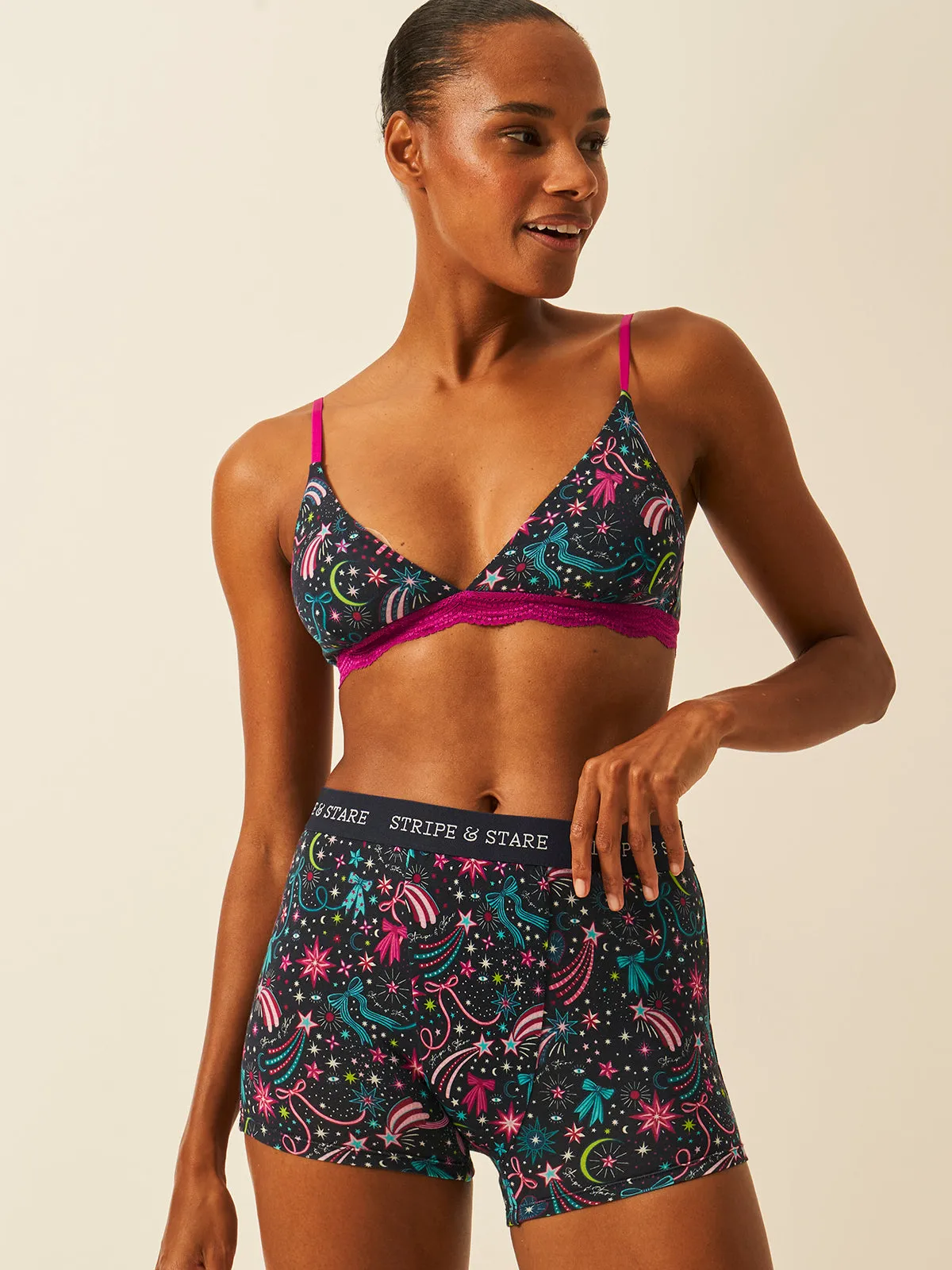 Women's Boxer - Sparkling Skies sold by Stripe & Stare product image thumbnail 5