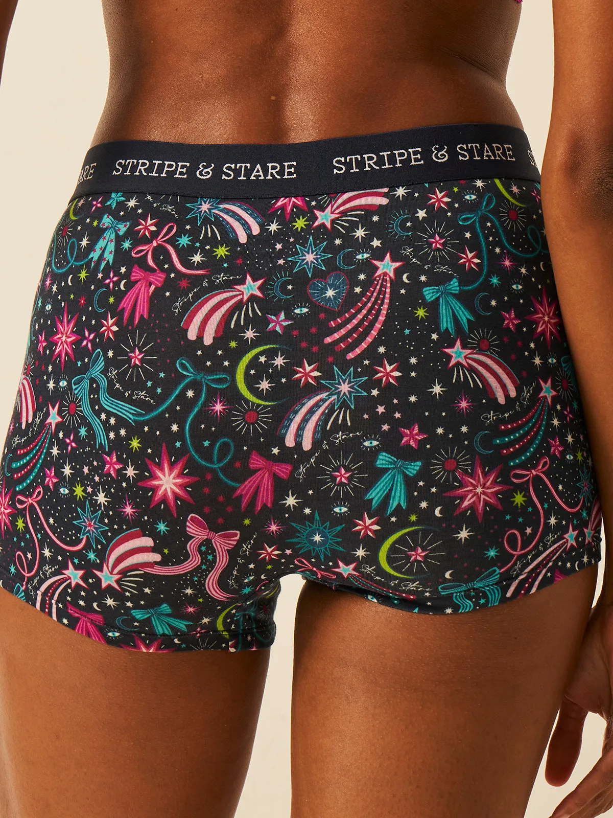 Women's Boxer - Sparkling Skies sold by Stripe & Stare product image thumbnail 2