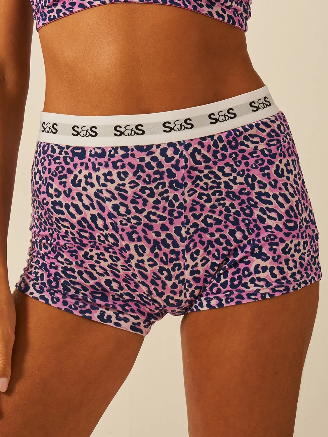 Women's Boxer - Iridescent Leopard sold by Stripe & Stare