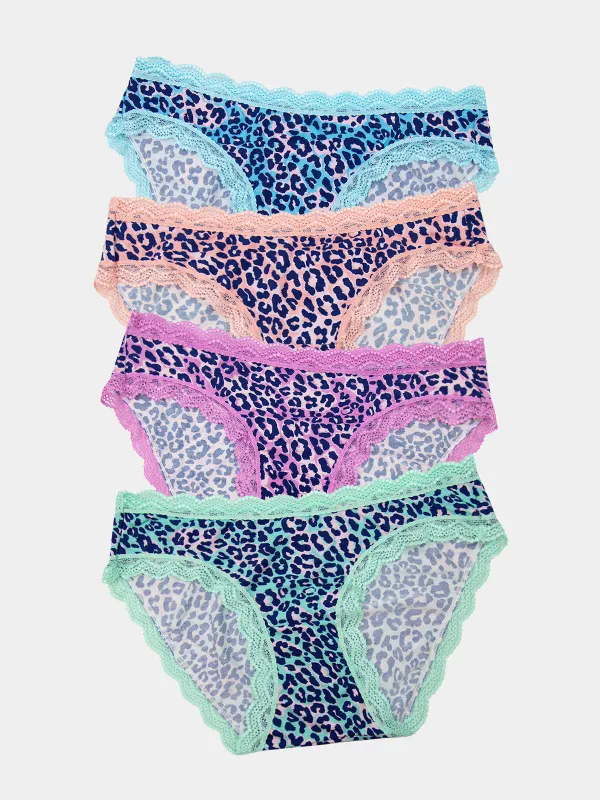 The Original Knicker Four Pack - Iridescent Leopards sold by Stripe & Stare