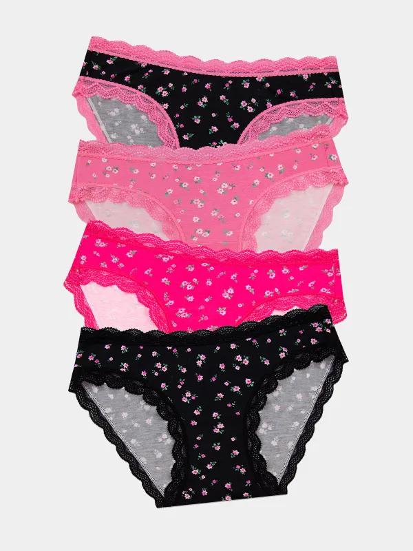 The Original Knicker Four Pack - Rosebud sold by Stripe & Stare
