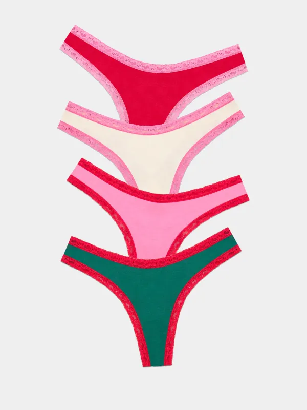 Thong Four Pack - Sugar & Spice sold by Stripe & Stare