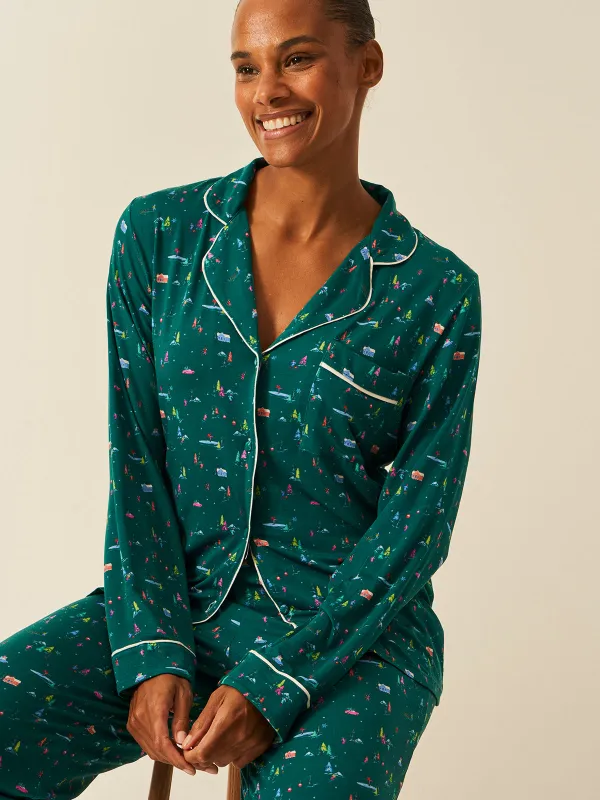 Long Pyjama Set - Gone Skiing sold by Stripe & Stare