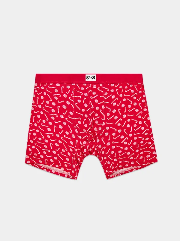 Men's Boxer - Candy Cane Swirl sold by Stripe & Stare