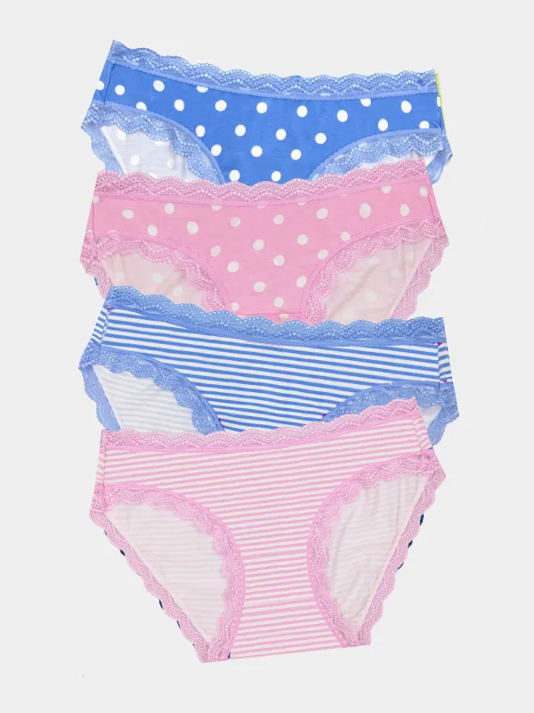 The Original Knicker Four Pack - Spots & Stripes sold by Stripe & Stare