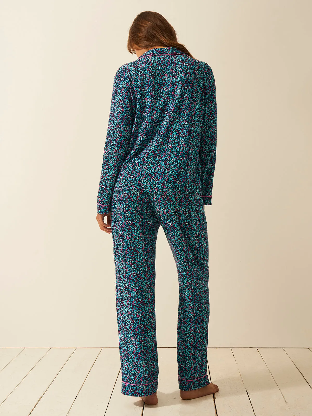 Long Pyjama Set - Winter Berry sold by Stripe & Stare product image thumbnail 3