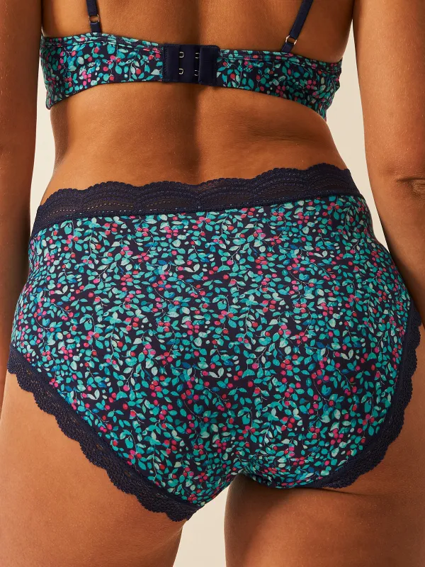 High Rise Knicker - Winter Berry sold by Stripe & Stare