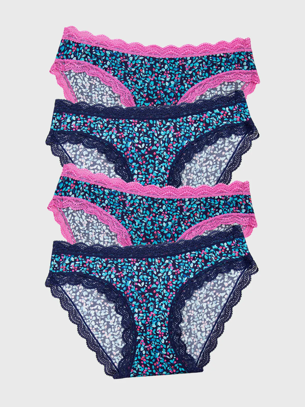 The Original Knicker Four Pack - Winter Berry sold by Stripe & Stare