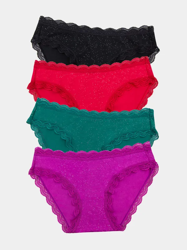 The Original Knicker Four Pack - All That Glitters sold by Stripe & Stare