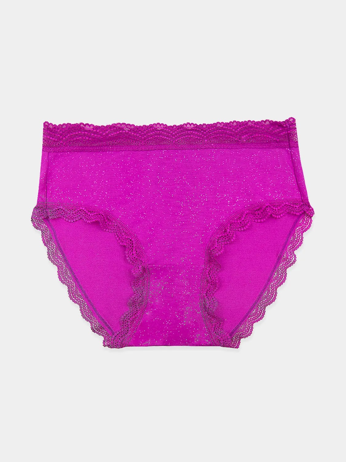 High Rise Knicker - Sparkle Fuchsia sold by Stripe & Stare product image thumbnail 5