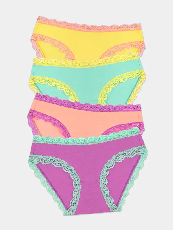 The Original Knicker Four Pack - Iridescent Pastel sold by Stripe & Stare