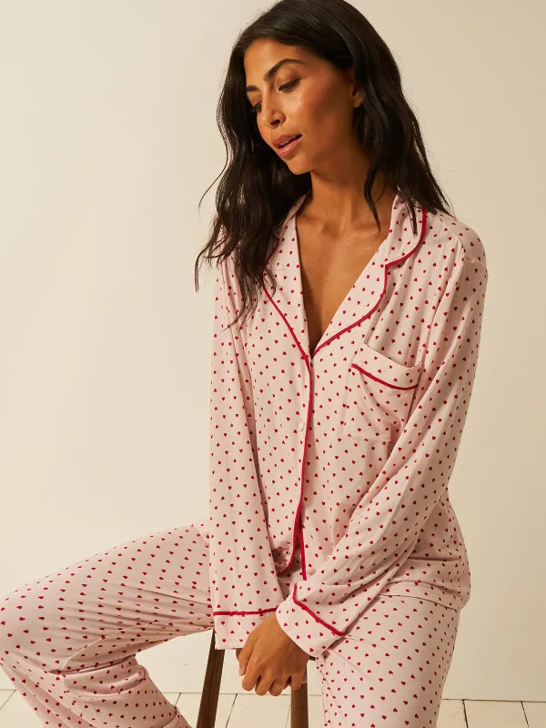 Long Pyjama Set - Mini Heart sold by Stripe & Stare