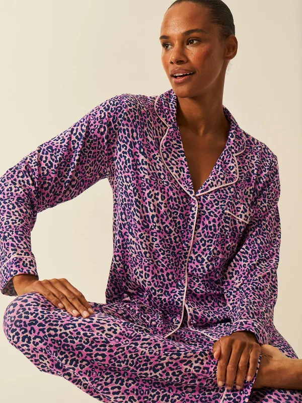 Long Pyjama Set - Iridescent Leopard sold by Stripe & Stare