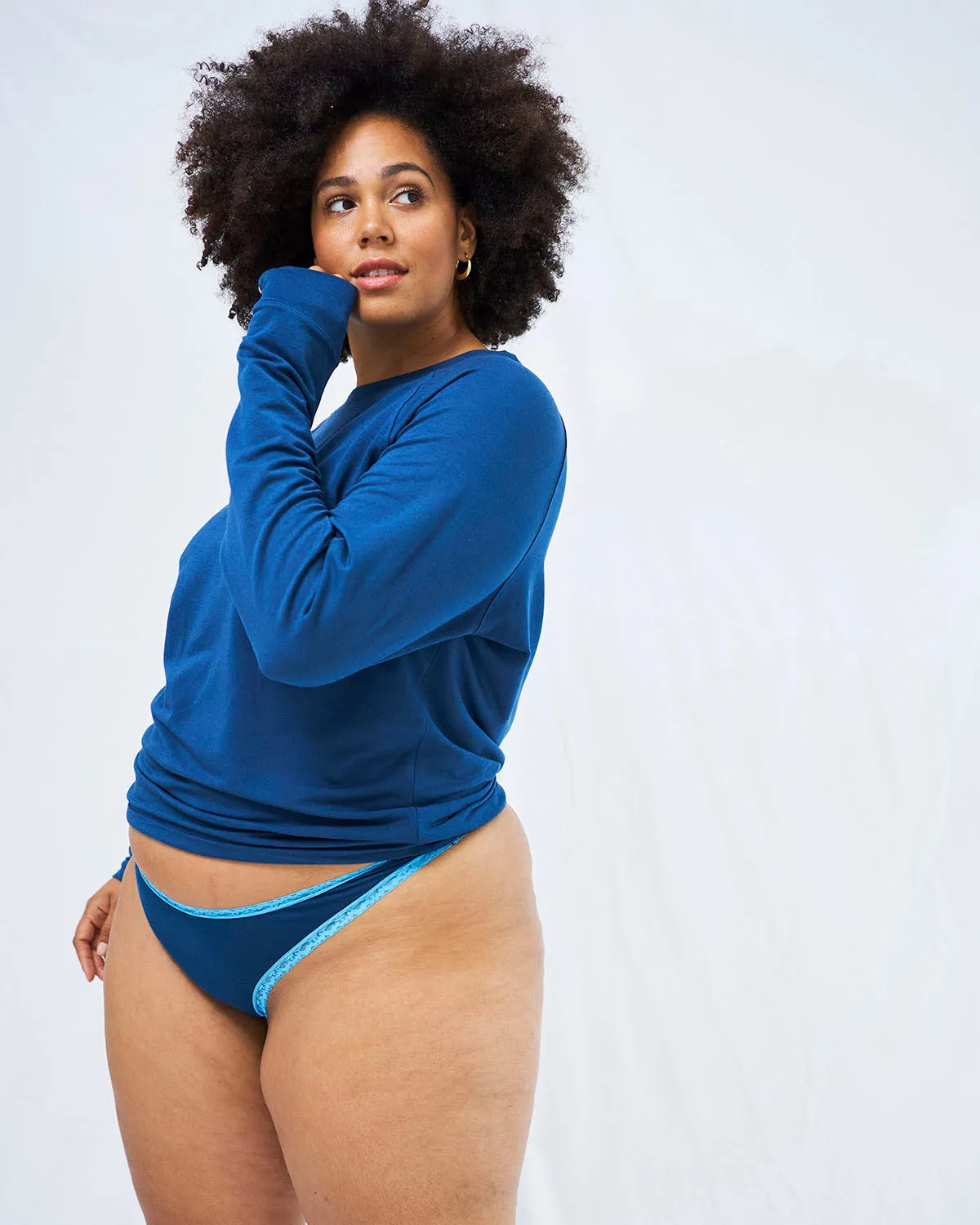 Thong - Midnight Neon Blue sold by Stripe & Stare product image thumbnail 4