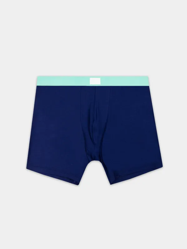 Men's Boxer  - Navy & Neon Mint sold by Stripe & Stare